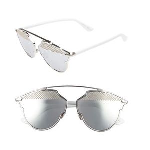 New Christian Dior So Real Stud/S 084J-NR Palladium/White Sunglasses NIB